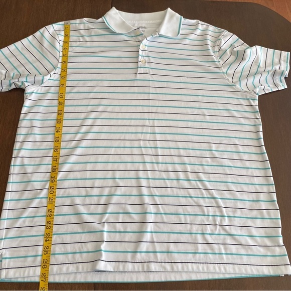 Haggar Cool Performance Striped Golf Polos 2 pc Set Size Large - Picture 14 of 15